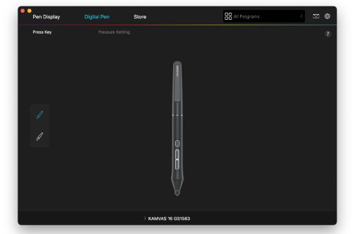 Huion Kamvas 16 Gen 3 カーソル追従精度は非常に高く、ペン先の接地点